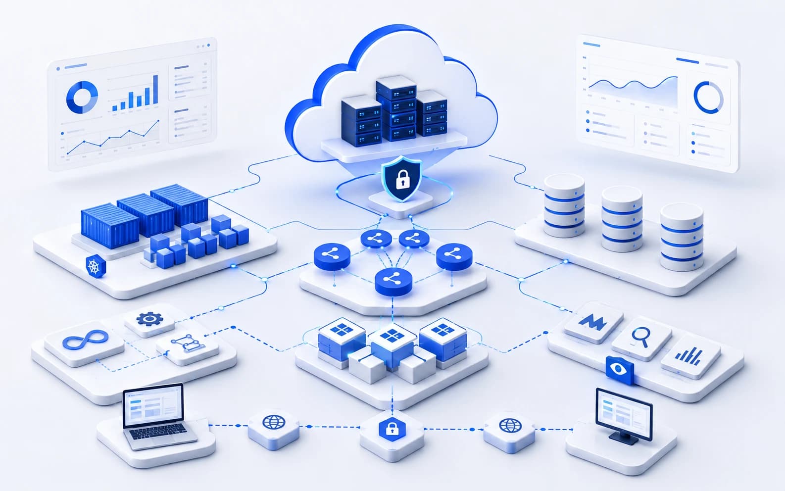 Illustration for AWS Cloud & DevOps.